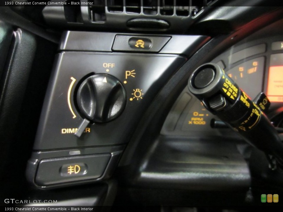 Black Interior Controls for the 1993 Chevrolet Corvette Convertible #54658863