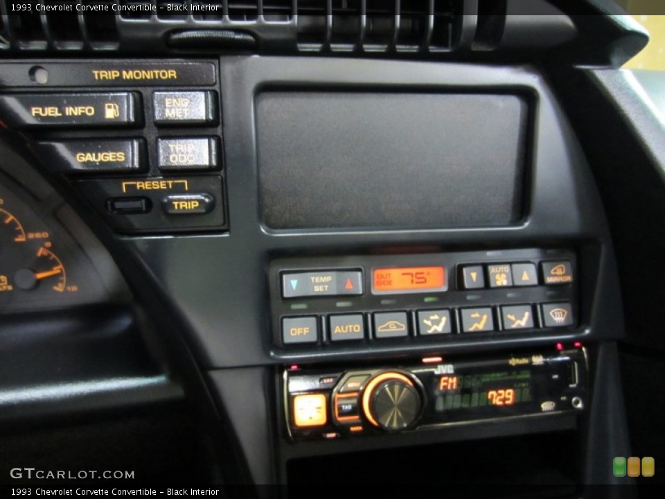 Black Interior Controls for the 1993 Chevrolet Corvette Convertible #54658881