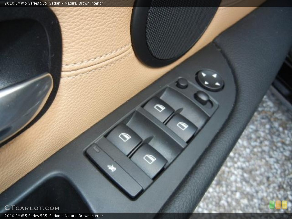 Natural Brown Interior Controls for the 2010 BMW 5 Series 535i Sedan #54663075