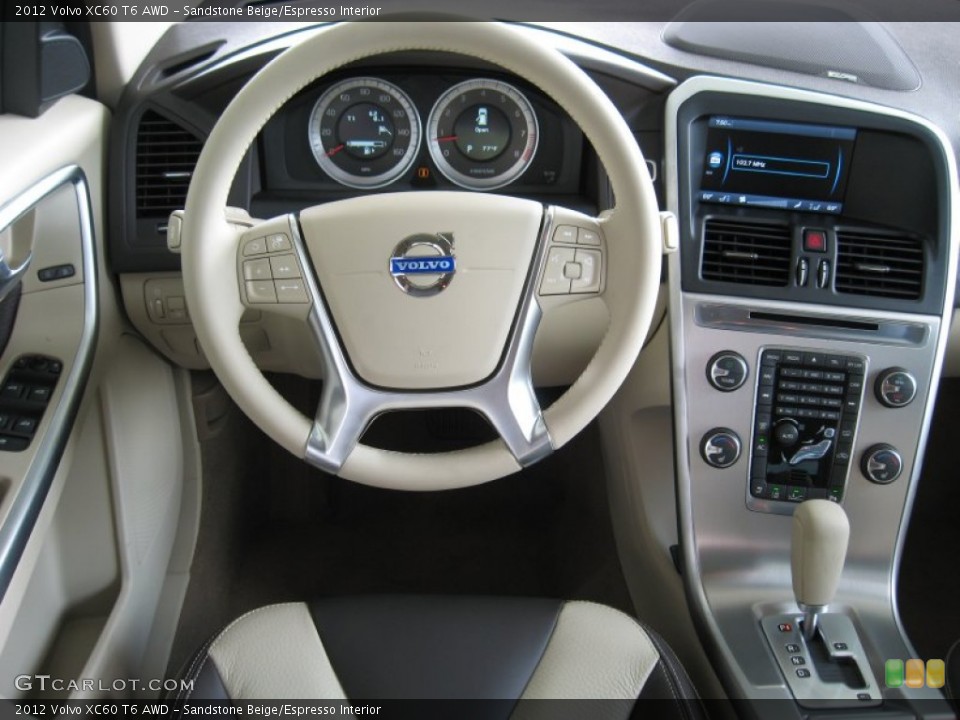 Sandstone Beige/Espresso Interior Dashboard for the 2012 Volvo XC60 T6 AWD #54663147