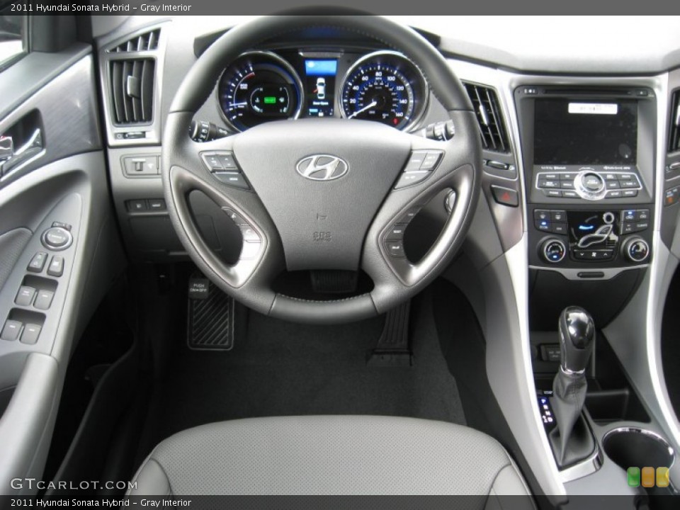 Gray Interior Dashboard for the 2011 Hyundai Sonata Hybrid #54663678
