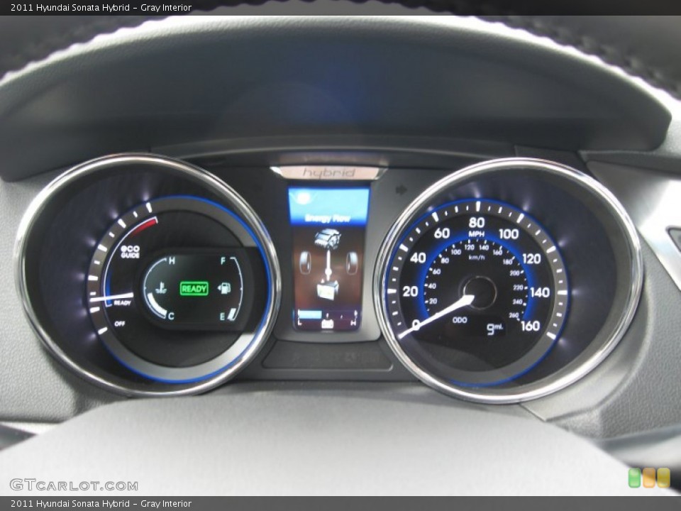 Gray Interior Gauges for the 2011 Hyundai Sonata Hybrid #54663736