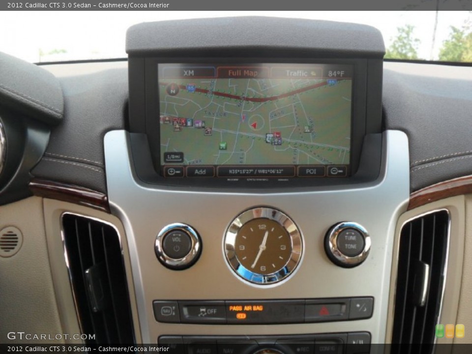 Cashmere/Cocoa Interior Navigation for the 2012 Cadillac CTS 3.0 Sedan #54665397