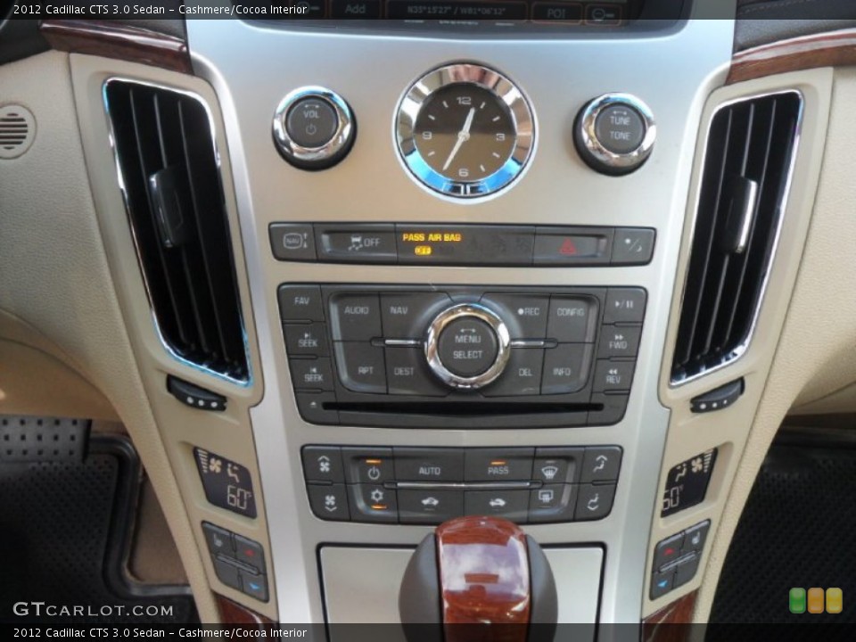 Cashmere/Cocoa Interior Controls for the 2012 Cadillac CTS 3.0 Sedan #54665415