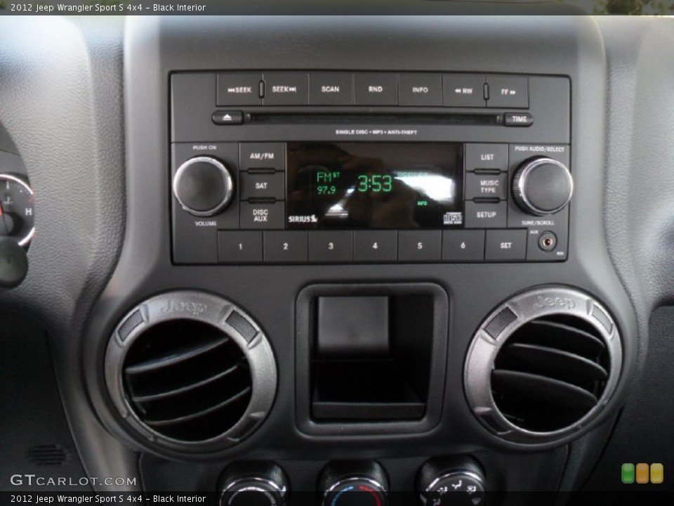 Black Interior Audio System for the 2012 Jeep Wrangler Sport S 4x4 #54666700
