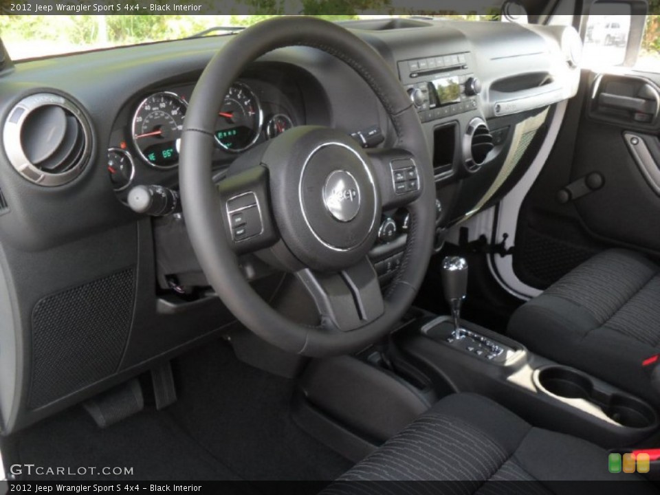 Black Interior Photo for the 2012 Jeep Wrangler Sport S 4x4 #54666813