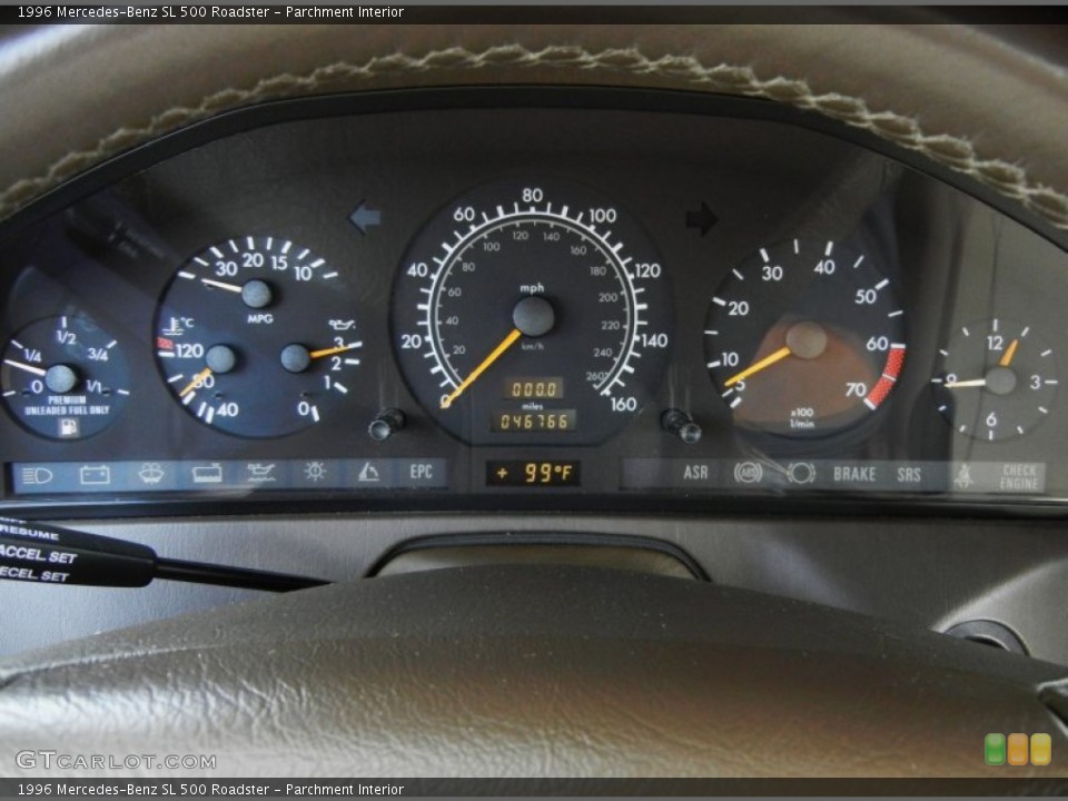 Parchment Interior Gauges for the 1996 Mercedes-Benz SL 500 Roadster #54666855