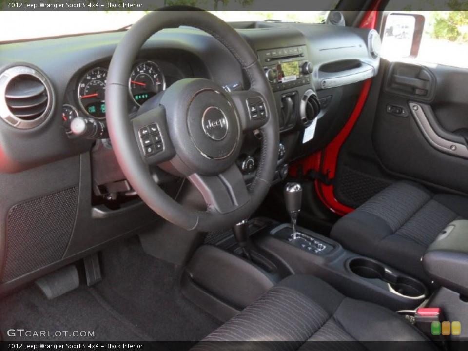 Black Interior Photo for the 2012 Jeep Wrangler Sport S 4x4 #54667245