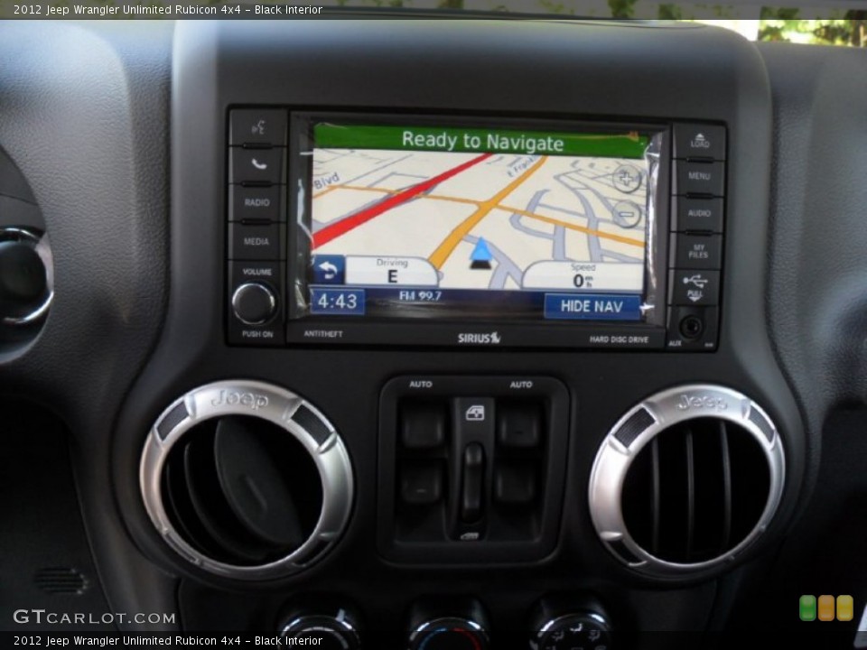 Black Interior Navigation for the 2012 Jeep Wrangler Unlimited Rubicon 4x4 #54667587