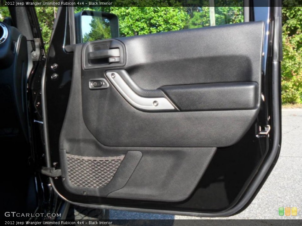 Black Interior Door Panel for the 2012 Jeep Wrangler Unlimited Rubicon 4x4 #54667683