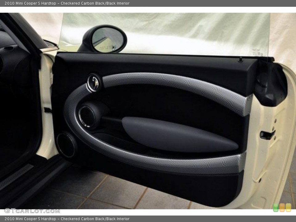 Checkered Carbon Black/Black Interior Door Panel for the 2010 Mini Cooper S Hardtop #54669489