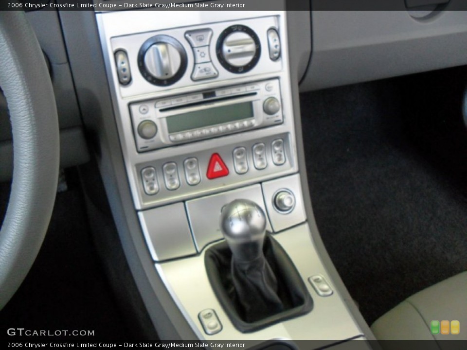 Dark Slate Gray/Medium Slate Gray Interior Controls for the 2006 Chrysler Crossfire Limited Coupe #54669552
