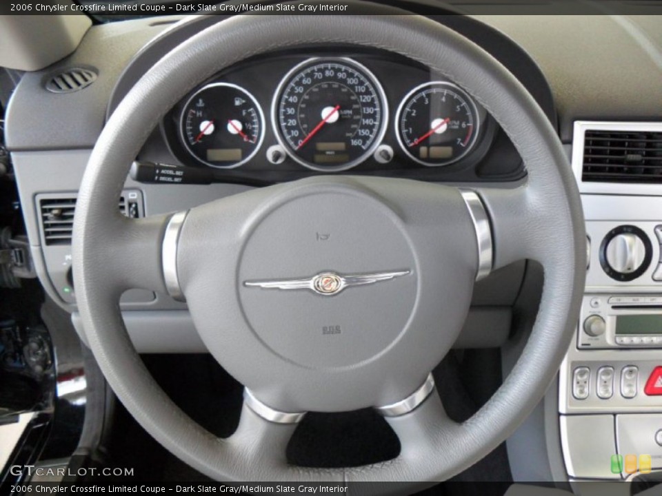 Dark Slate Gray/Medium Slate Gray Interior Steering Wheel for the 2006 Chrysler Crossfire Limited Coupe #54669570