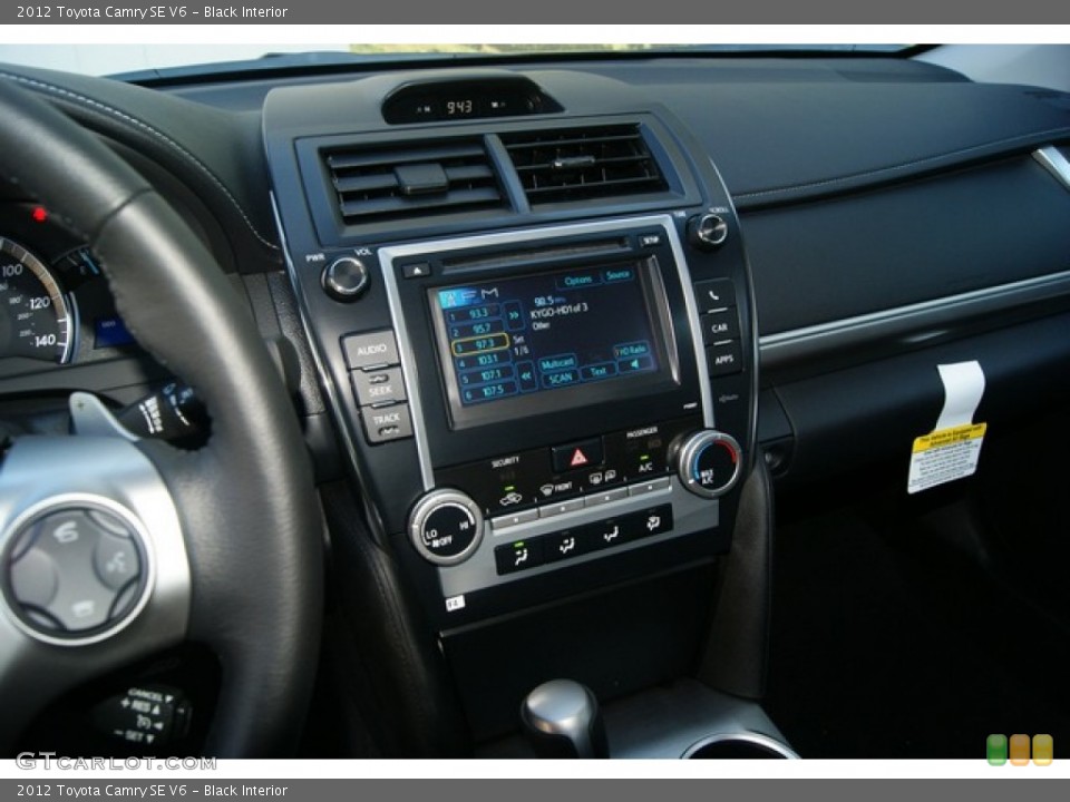 Black Interior Controls for the 2012 Toyota Camry SE V6 #54674628