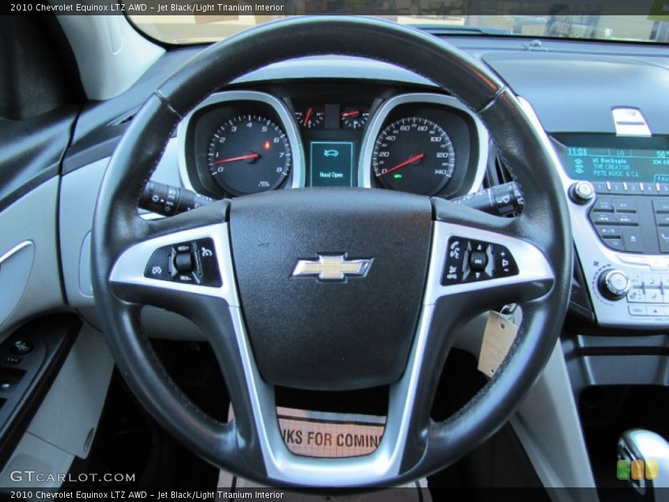 Jet Black/Light Titanium Interior Steering Wheel for the 2010 Chevrolet Equinox LTZ AWD #54675453