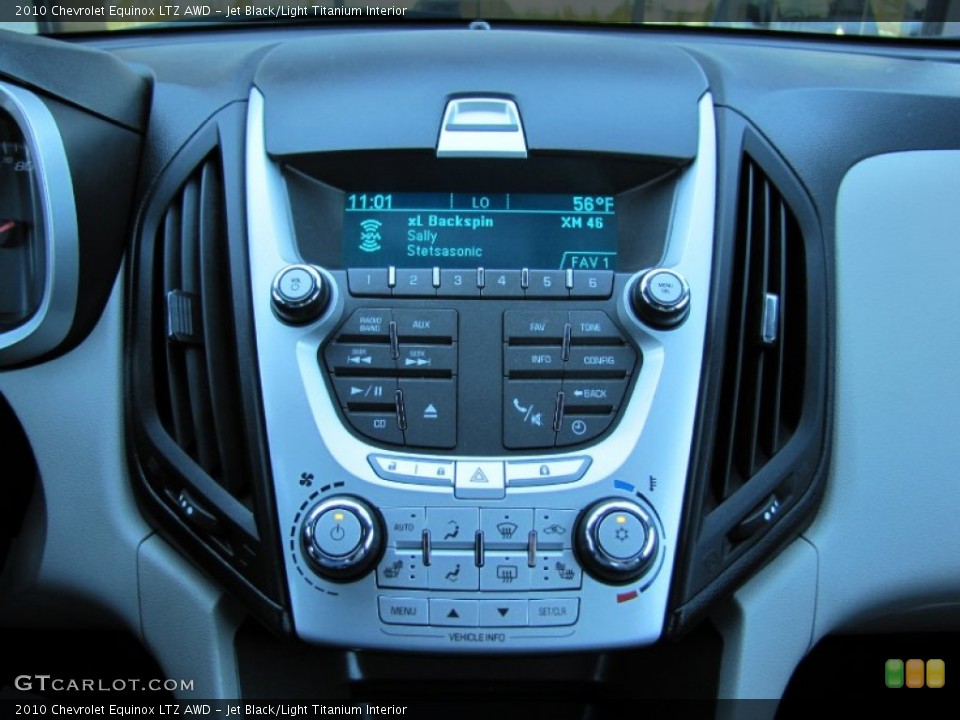 Jet Black/Light Titanium Interior Controls for the 2010 Chevrolet Equinox LTZ AWD #54675504