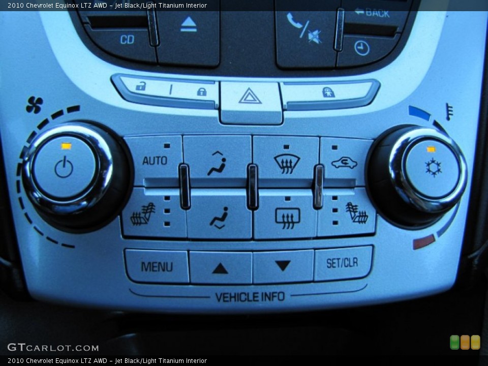 Jet Black/Light Titanium Interior Controls for the 2010 Chevrolet Equinox LTZ AWD #54675532
