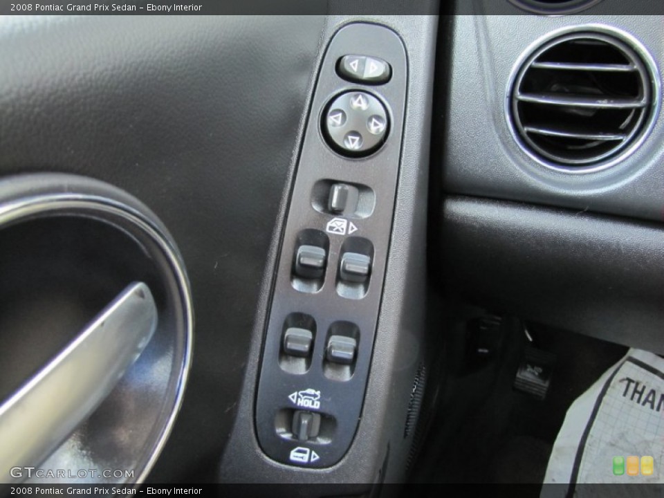 Ebony Interior Controls for the 2008 Pontiac Grand Prix Sedan #54675810