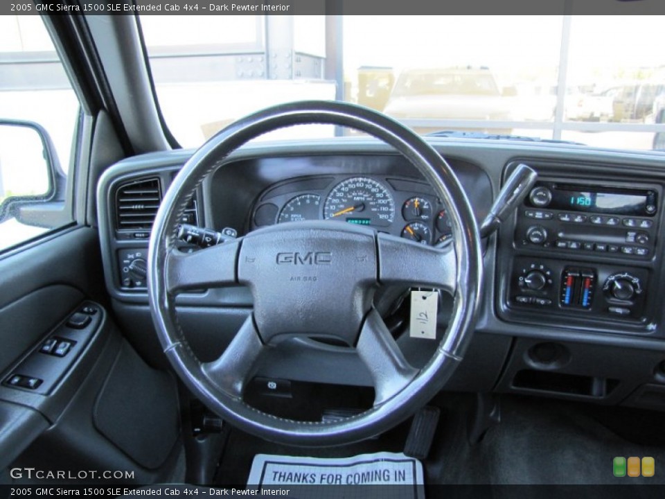 Dark Pewter Interior Steering Wheel for the 2005 GMC Sierra 1500 SLE Extended Cab 4x4 #54676647