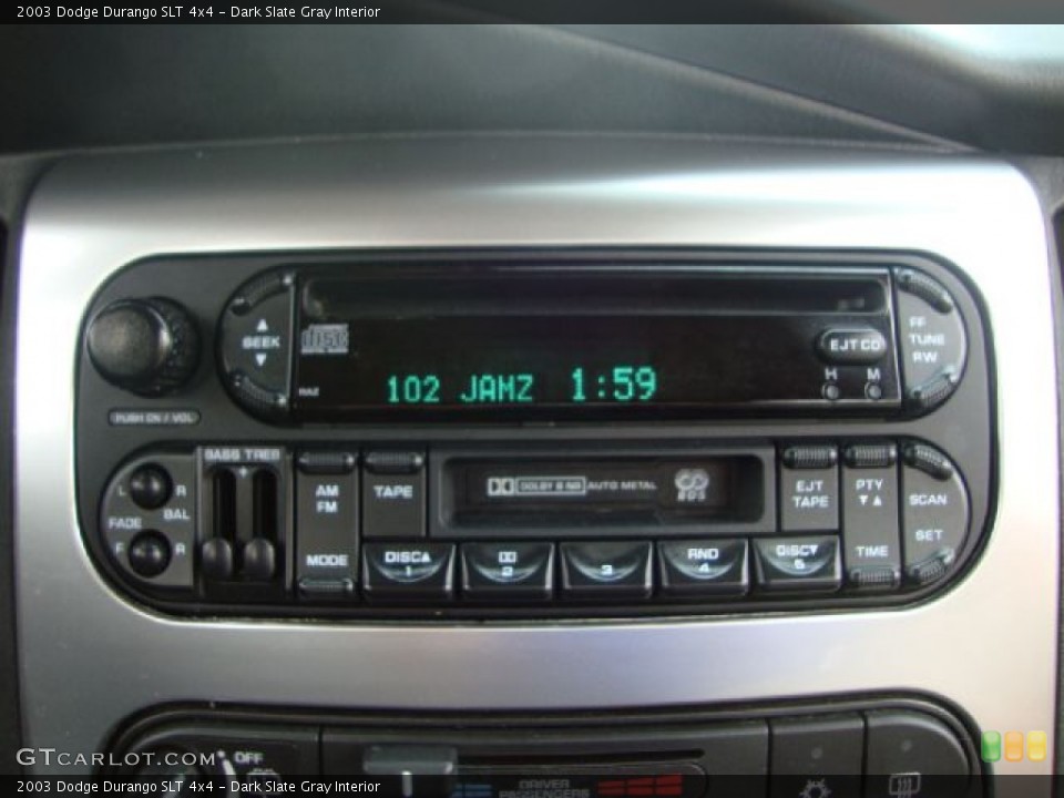 Dark Slate Gray Interior Audio System for the 2003 Dodge Durango SLT 4x4 #54677088