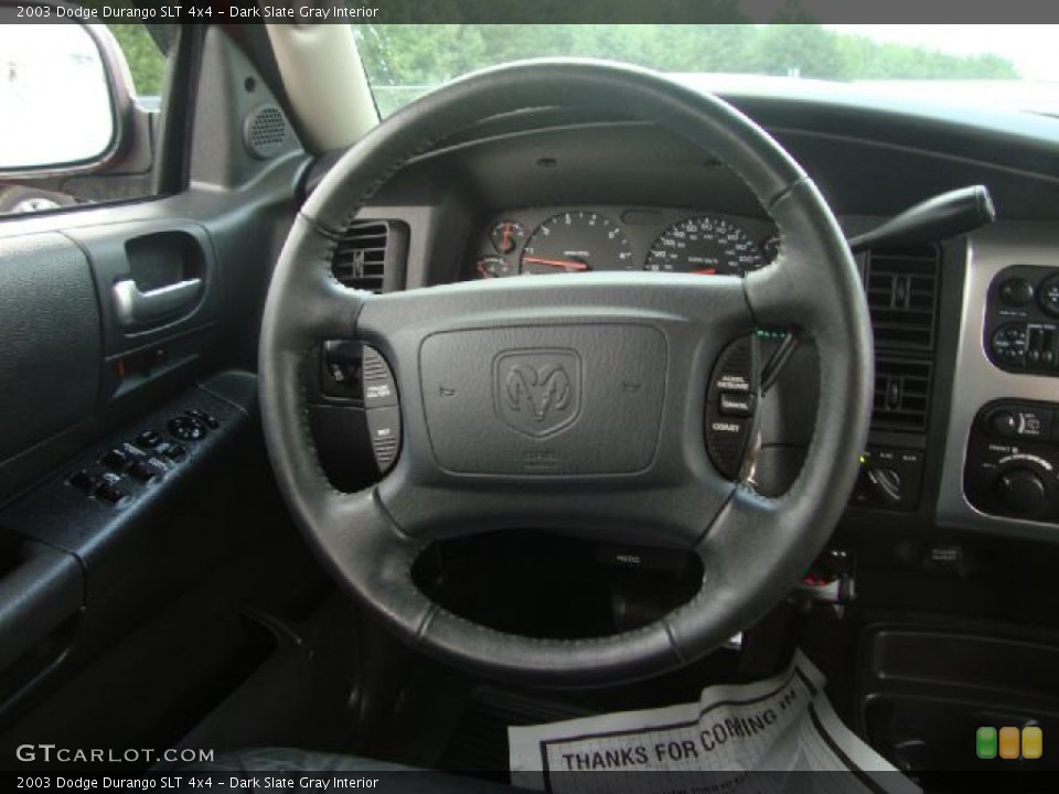 Dark Slate Gray Interior Steering Wheel for the 2003 Dodge Durango SLT 4x4 #54677124