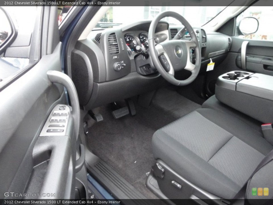 Ebony Interior Photo for the 2012 Chevrolet Silverado 1500 LT Extended Cab 4x4 #54678843