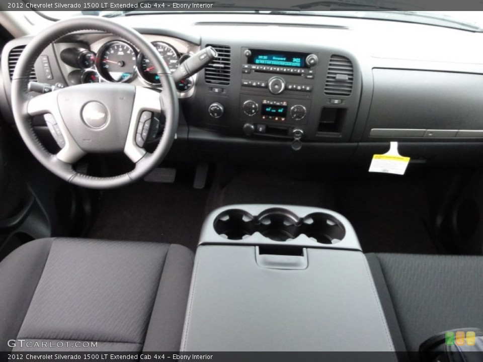 Ebony Interior Dashboard for the 2012 Chevrolet Silverado 1500 LT Extended Cab 4x4 #54678853
