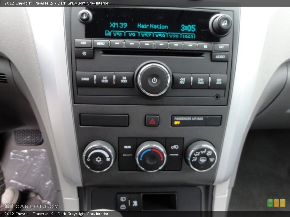 Dark Gray/Light Gray Interior Audio System for the 2012 Chevrolet Traverse LS #54678942
