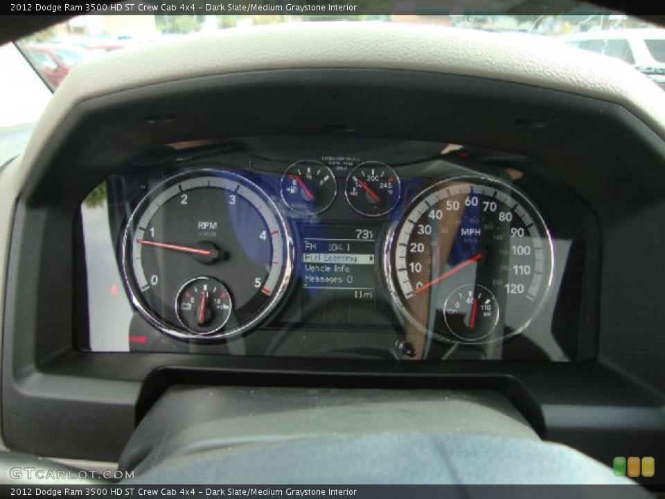 Dark Slate/Medium Graystone Interior Gauges for the 2012 Dodge Ram 3500 HD ST Crew Cab 4x4 #54679578