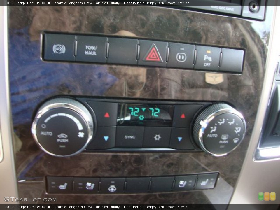 Light Pebble Beige/Bark Brown Interior Controls for the 2012 Dodge Ram 3500 HD Laramie Longhorn Crew Cab 4x4 Dually #54679650