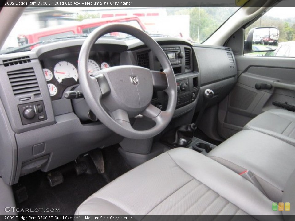 Medium Slate Gray Interior Prime Interior for the 2009 Dodge Ram 3500 ST Quad Cab 4x4 #54680070