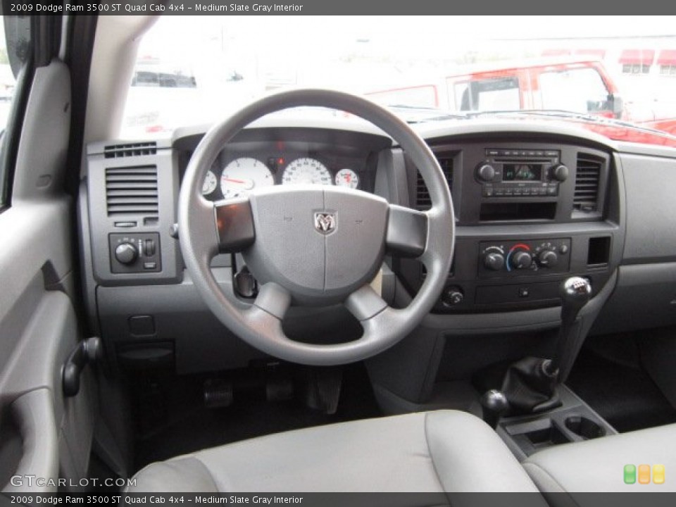 Medium Slate Gray Interior Dashboard for the 2009 Dodge Ram 3500 ST Quad Cab 4x4 #54680085