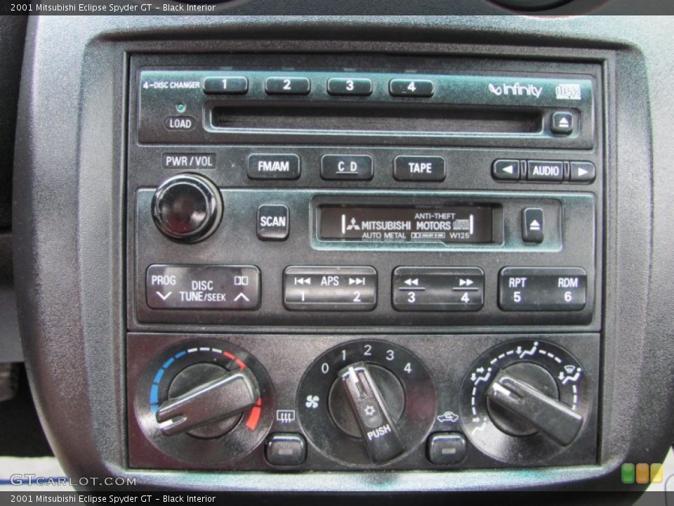 Black Interior Controls for the 2001 Mitsubishi Eclipse Spyder GT #54680328