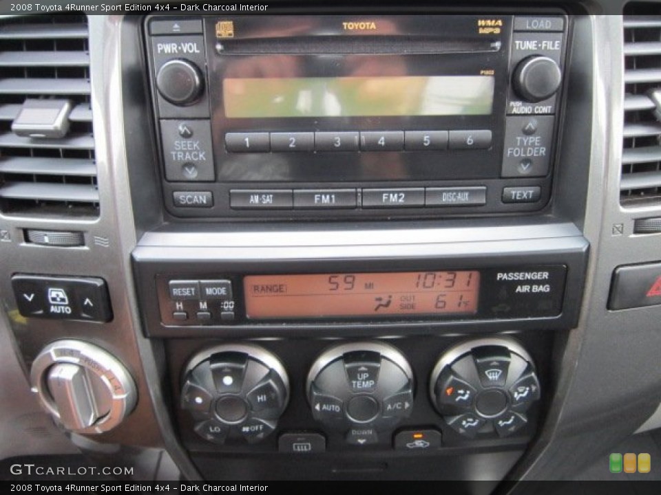 Dark Charcoal Interior Controls For The 2008 Toyota 4runner