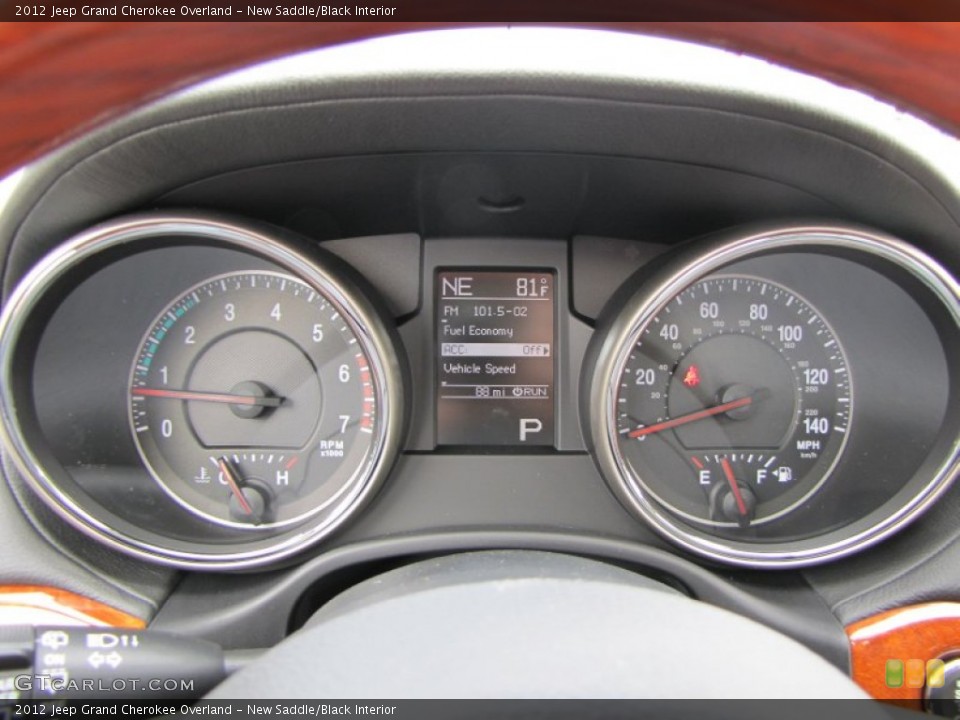 New Saddle/Black Interior Gauges for the 2012 Jeep Grand Cherokee Overland #54682818