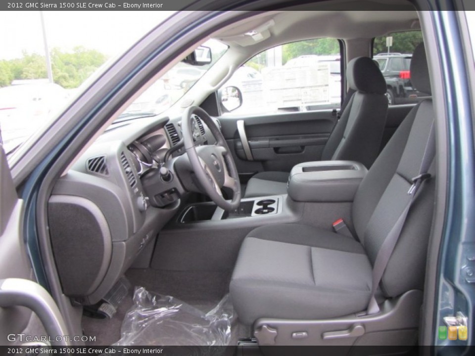 Ebony Interior Photo for the 2012 GMC Sierra 1500 SLE Crew Cab #54683001