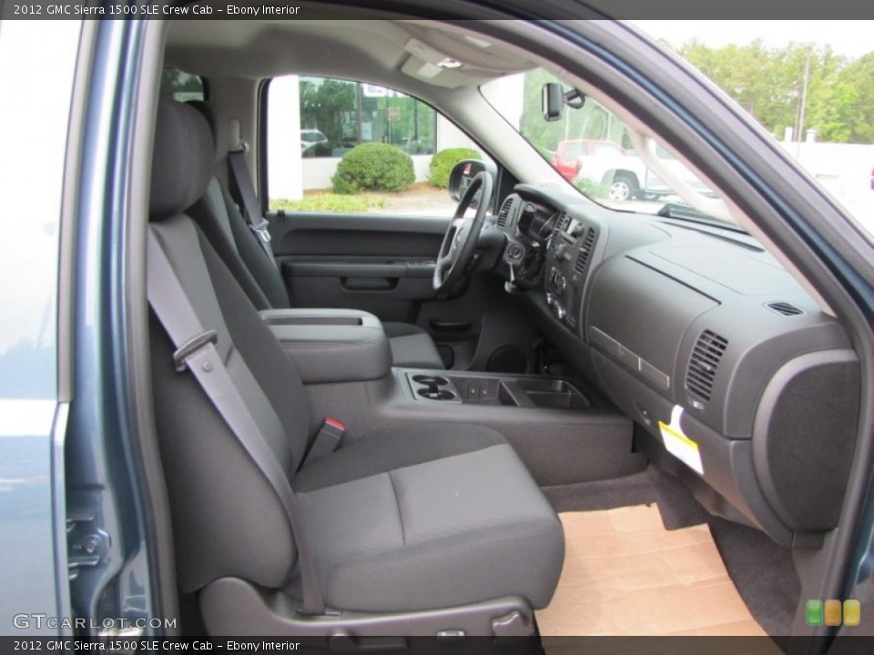 Ebony Interior Photo for the 2012 GMC Sierra 1500 SLE Crew Cab #54683010