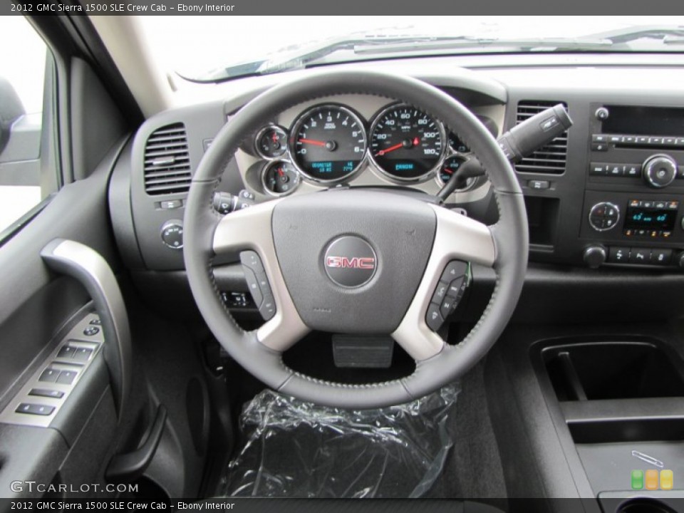 Ebony Interior Photo for the 2012 GMC Sierra 1500 SLE Crew Cab #54683016