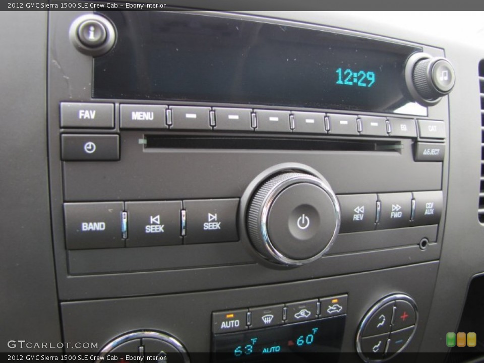 Ebony Interior Controls for the 2012 GMC Sierra 1500 SLE Crew Cab #54683022