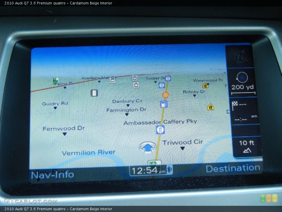 Cardamom Beige Interior Navigation for the 2010 Audi Q7 3.6 Premium quattro #54686096
