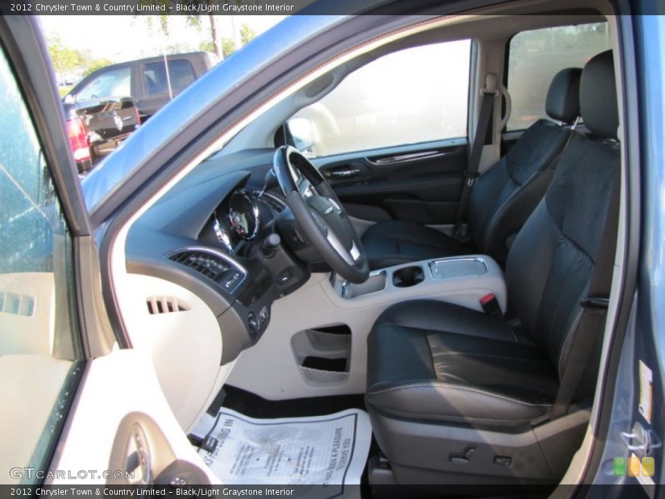 Black/Light Graystone Interior Photo for the 2012 Chrysler Town & Country Limited #54688192