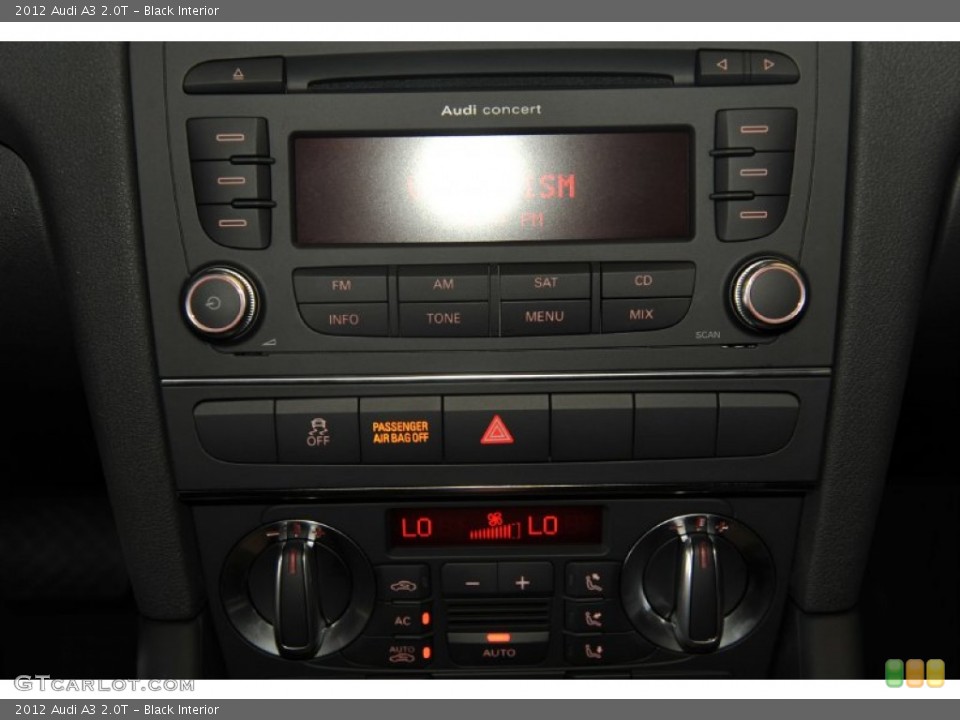 Black Interior Controls for the 2012 Audi A3 2.0T #54688711