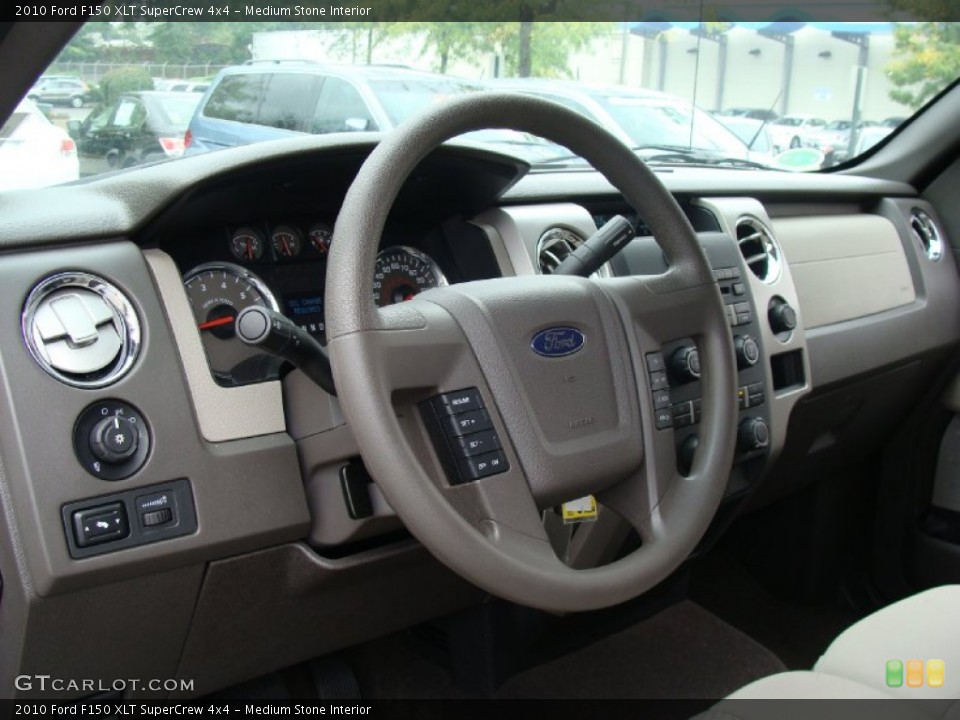 Medium Stone Interior Steering Wheel for the 2010 Ford F150 XLT SuperCrew 4x4 #54693082