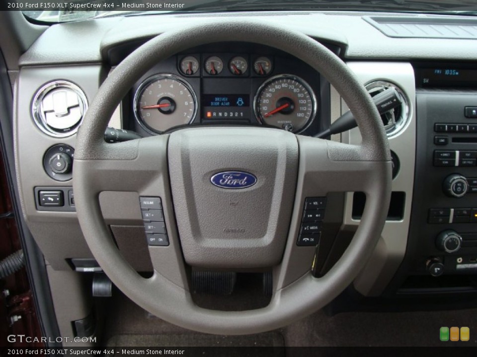 Medium Stone Interior Steering Wheel for the 2010 Ford F150 XLT SuperCrew 4x4 #54693091
