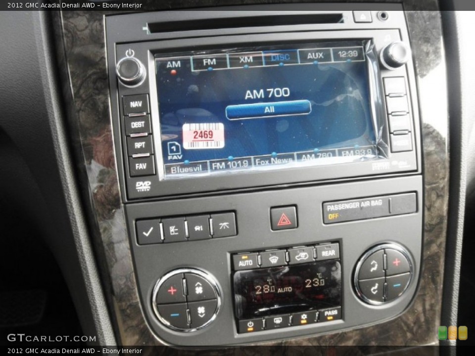 Ebony Interior Dashboard for the 2012 GMC Acadia Denali AWD #54695133