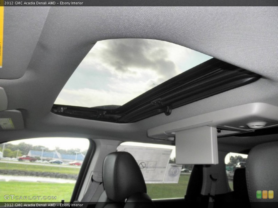 Ebony Interior Sunroof for the 2012 GMC Acadia Denali AWD #54695197