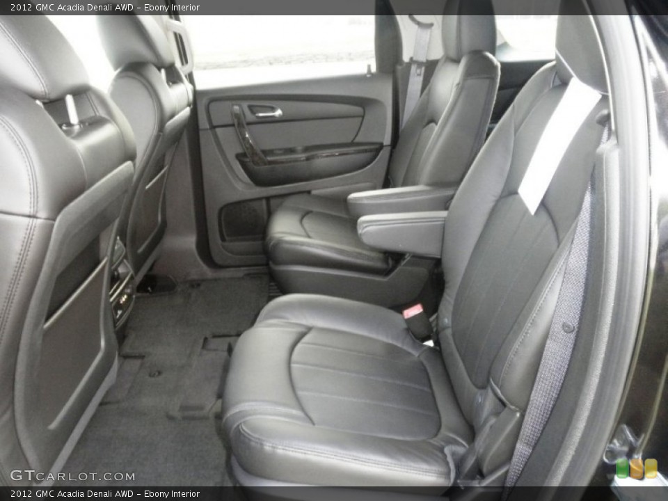 Ebony Interior Photo for the 2012 GMC Acadia Denali AWD #54695230