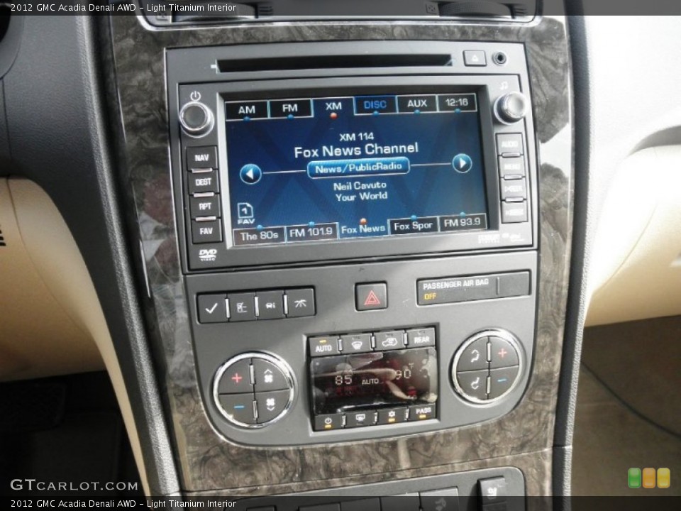 Light Titanium Interior Controls for the 2012 GMC Acadia Denali AWD #54695380
