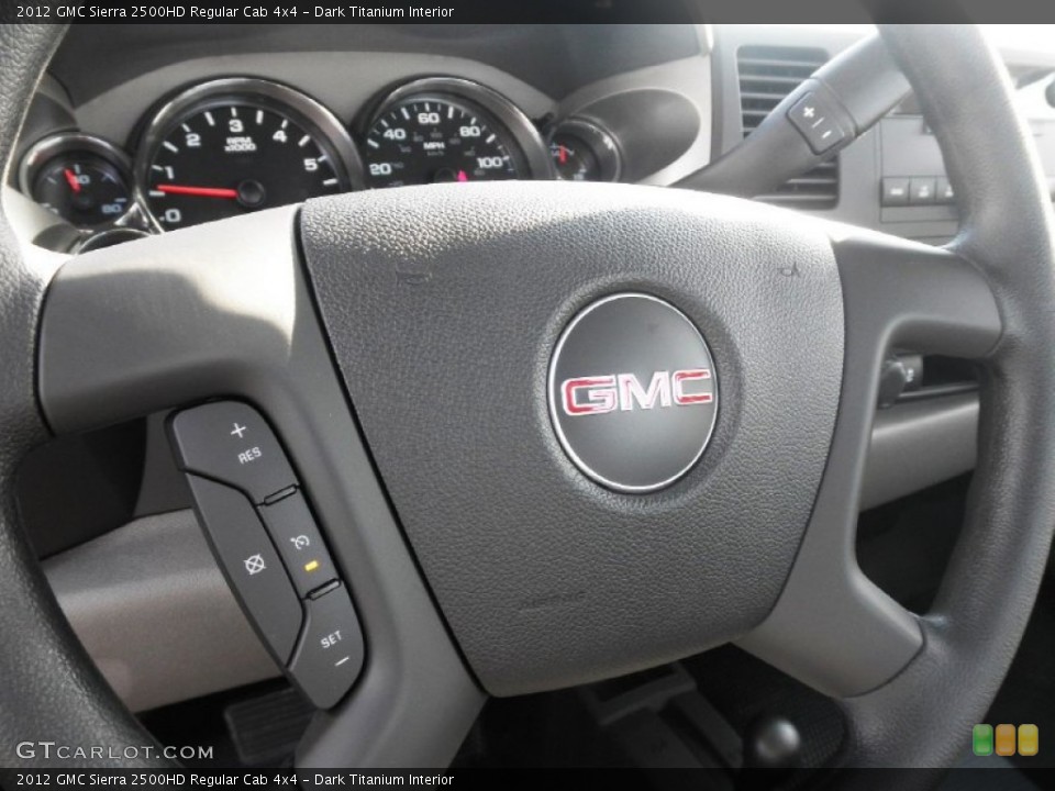 Dark Titanium Interior Steering Wheel for the 2012 GMC Sierra 2500HD Regular Cab 4x4 #54695827