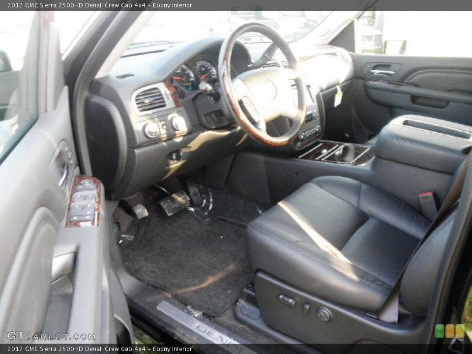 Ebony Interior Photo for the 2012 GMC Sierra 2500HD Denali Crew Cab 4x4 #54696604